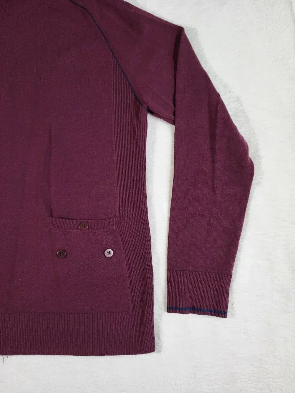 Rapha Finest Merino Track Top Full Zip Maroon Sweater - Large!